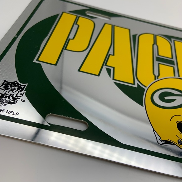 Vintage 1996 Tag Express Green Bay Packers Plastic Decorative License Plate - Picture 11 of 13